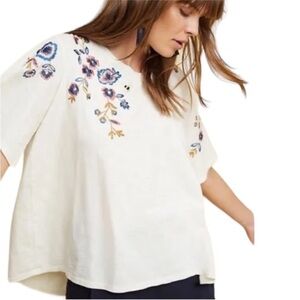 ANTHROPOLOGIE Akemi + Kin Floral Short Sleeve Top XS